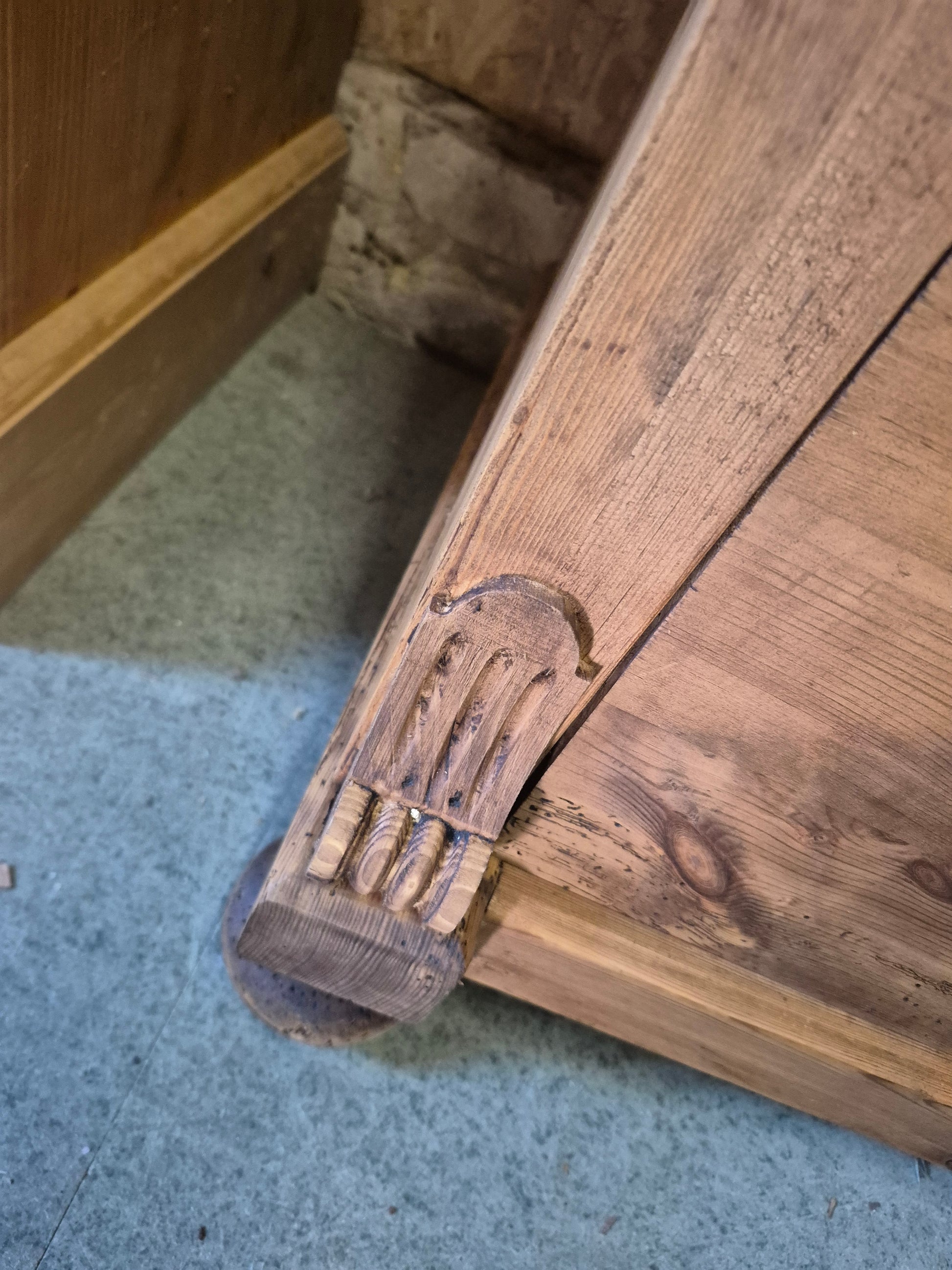 Tall Antique Pine Chest of Drawers