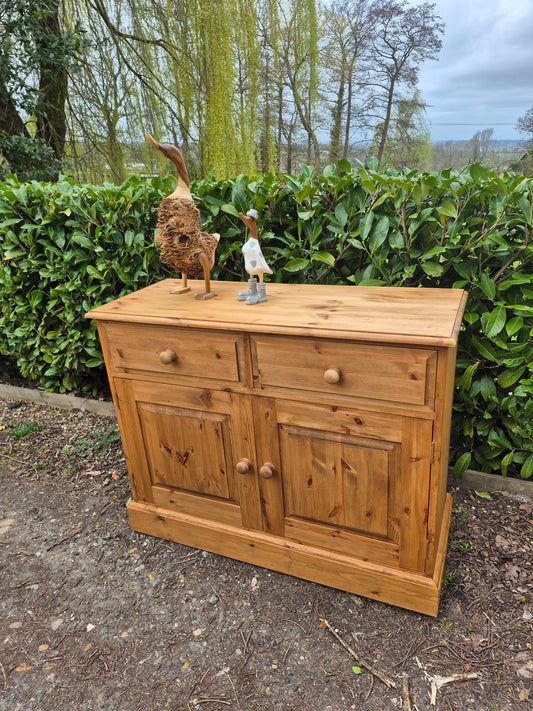 Pine Sideboard Dresser Base 2 Drawer 2 Door