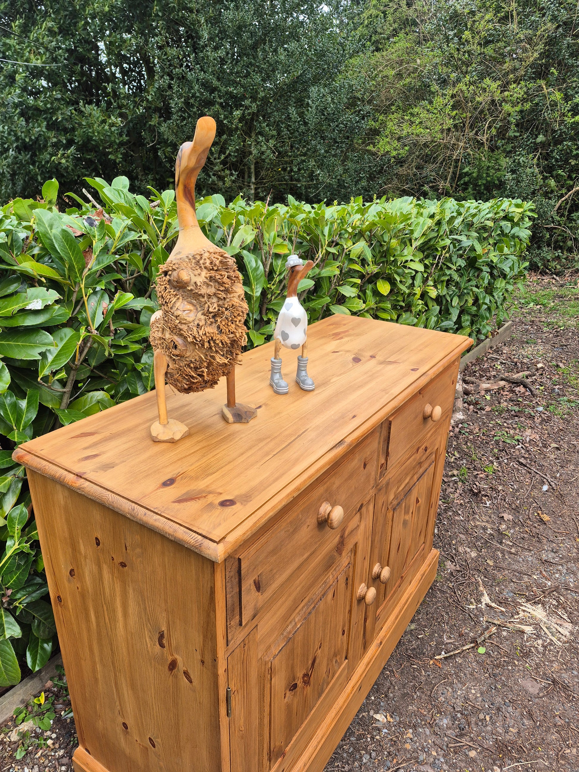 Pine Sideboard Dresser Base 2 Drawer 2 Door