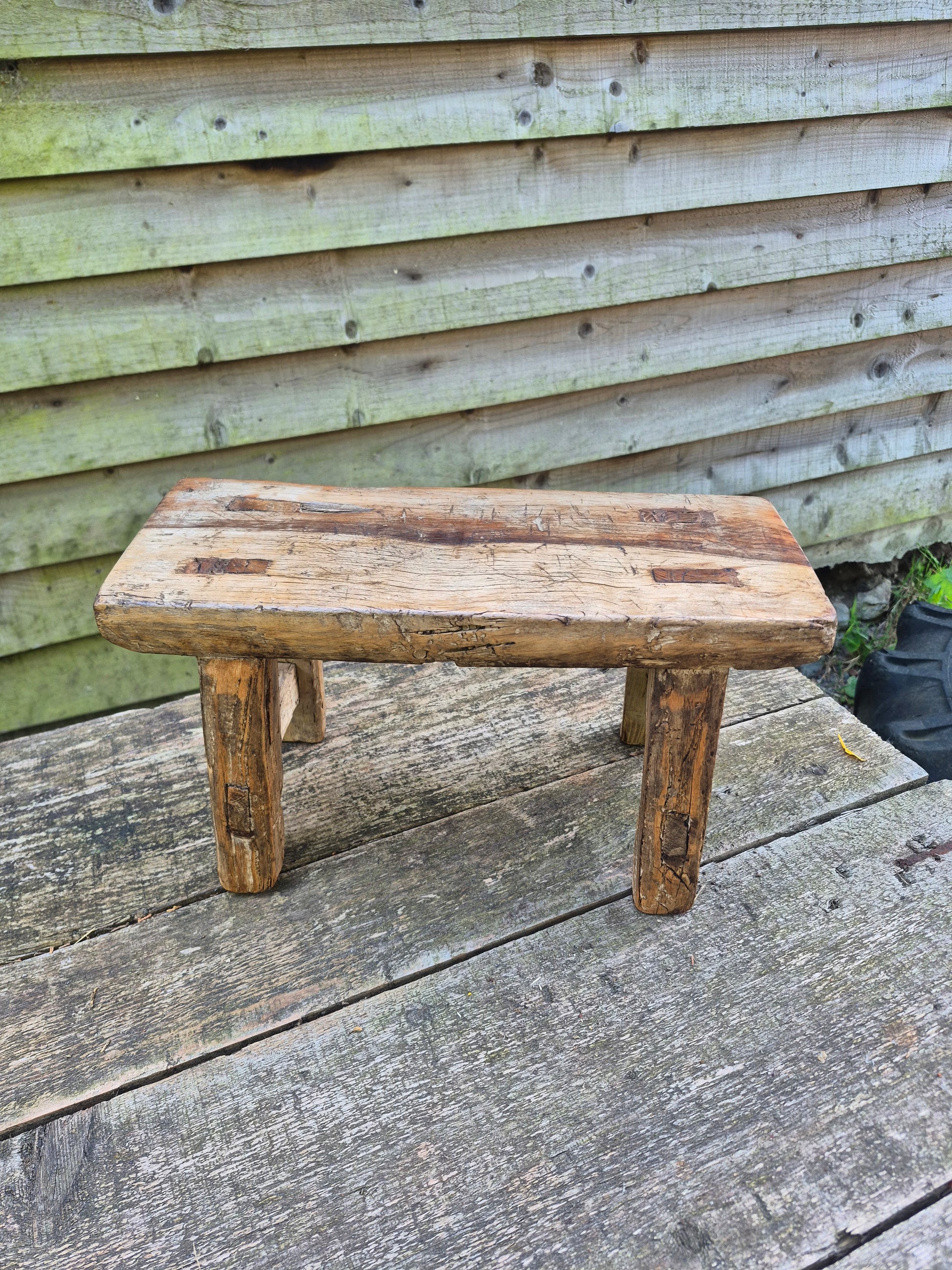 Small Rustic Foot Stool, Step, Side Table 
