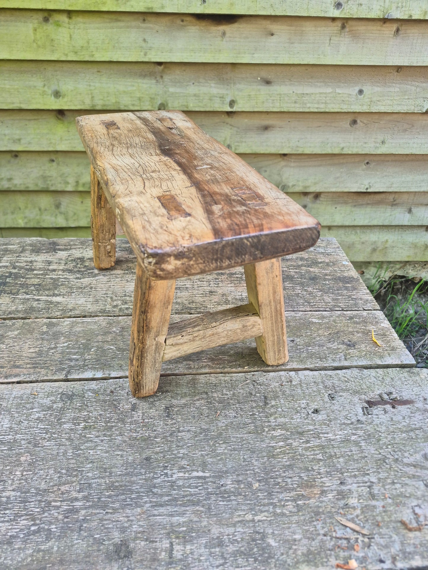 Small Rustic Foot Stool, Step, Side Table 
