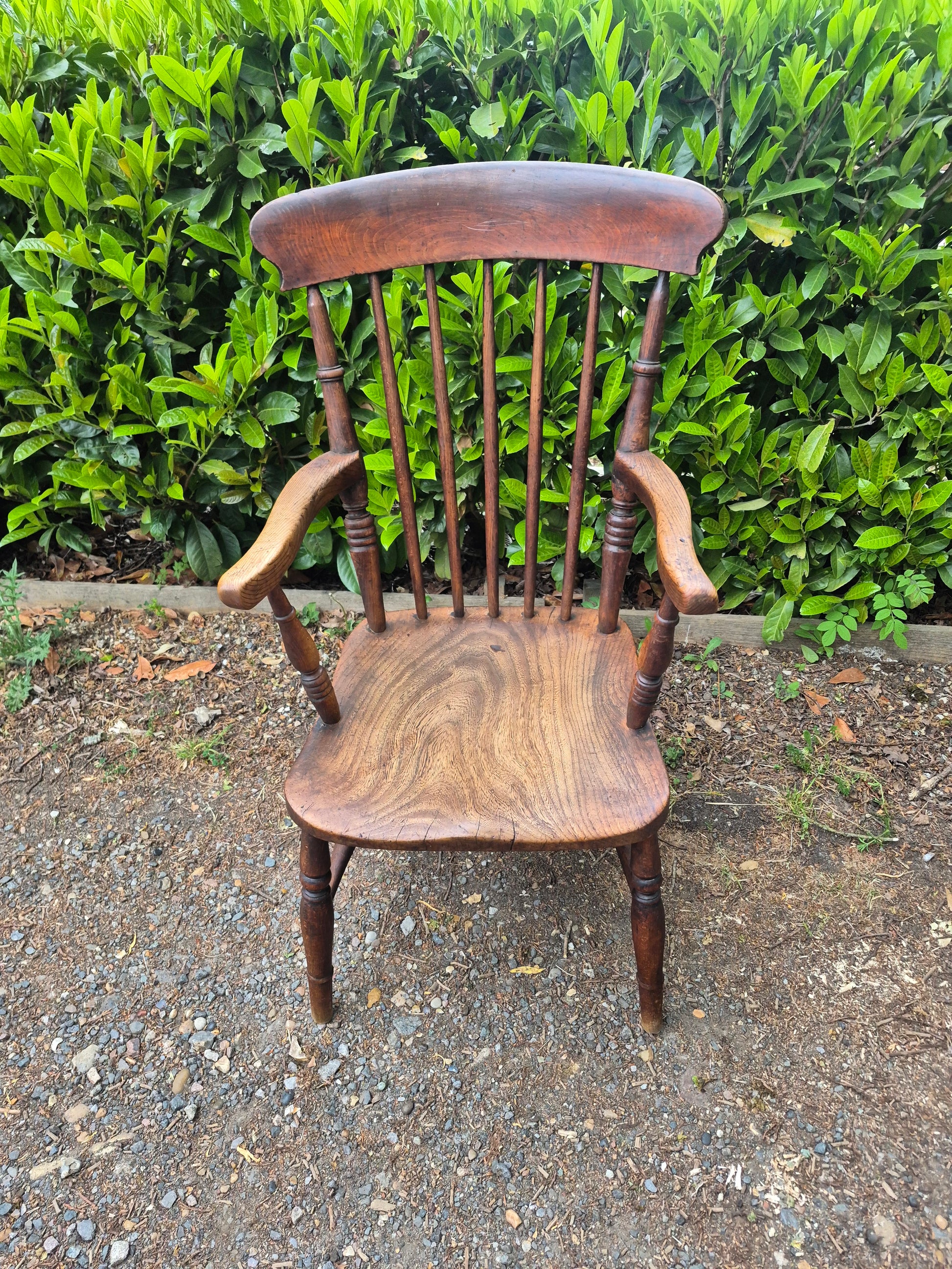 Antique High Back Grandad Carver Chair