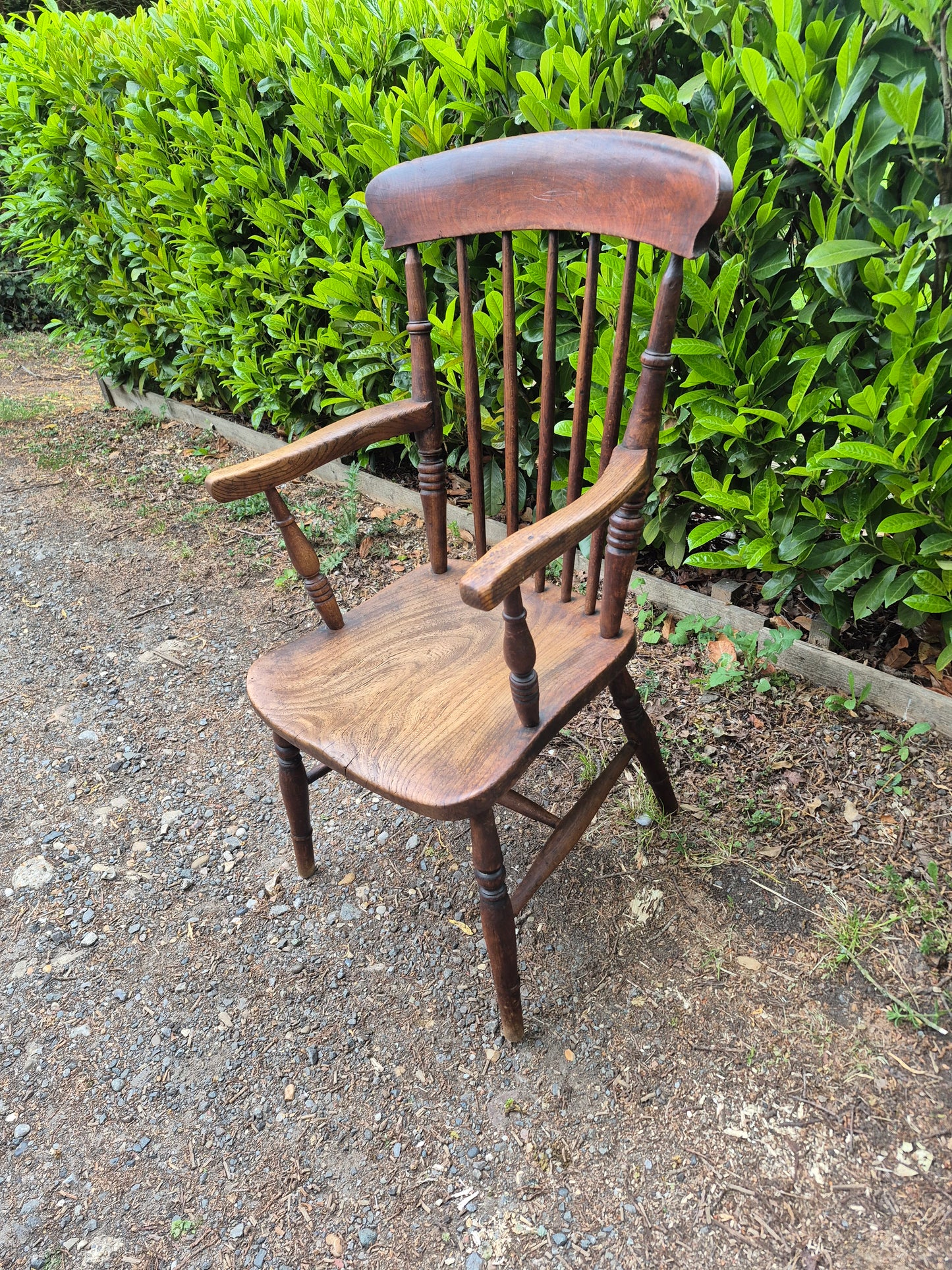 Antique High Back Grandad Carver Chair