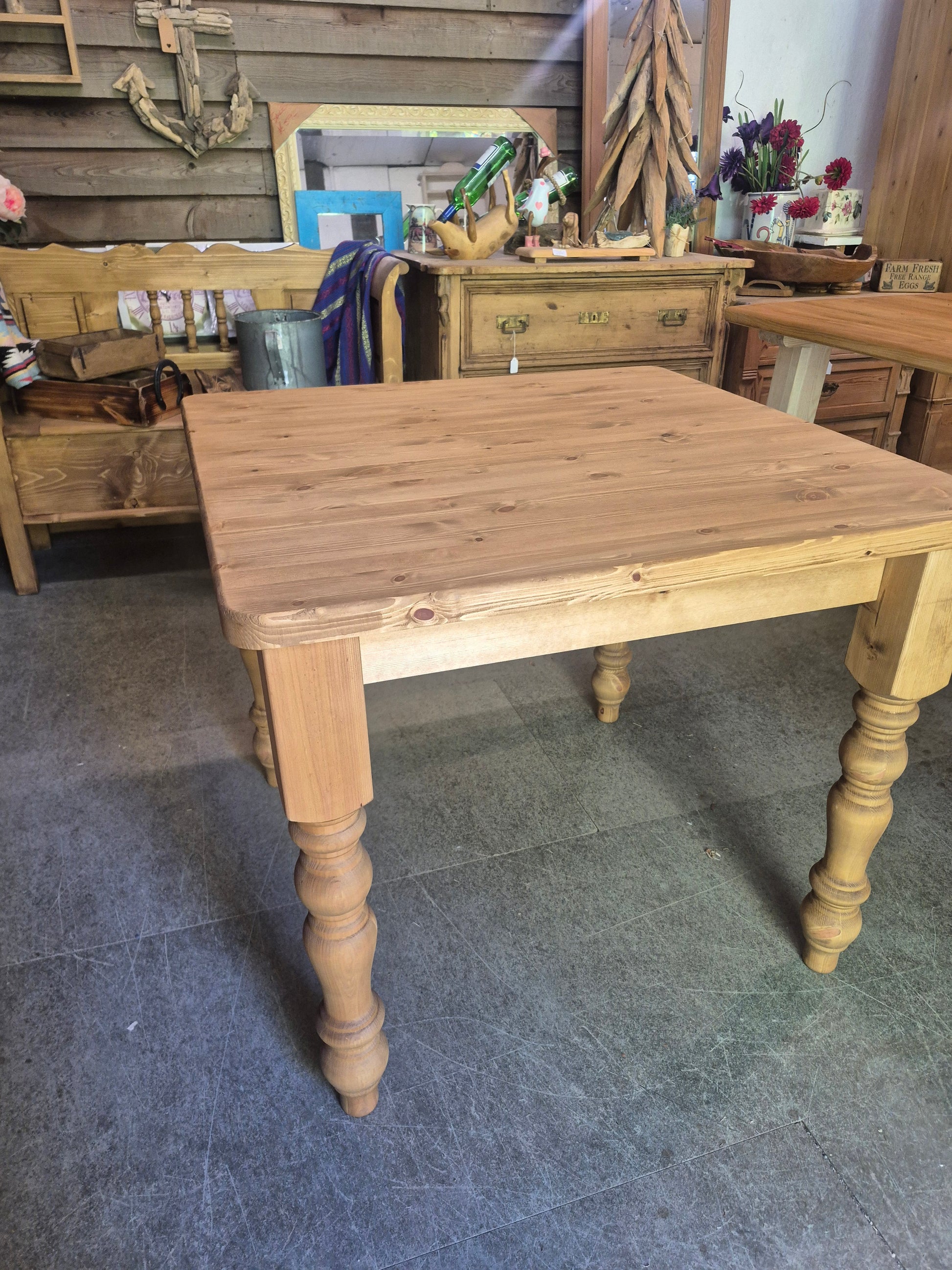 Square Pine Farmhouse Table 3' x 3'
