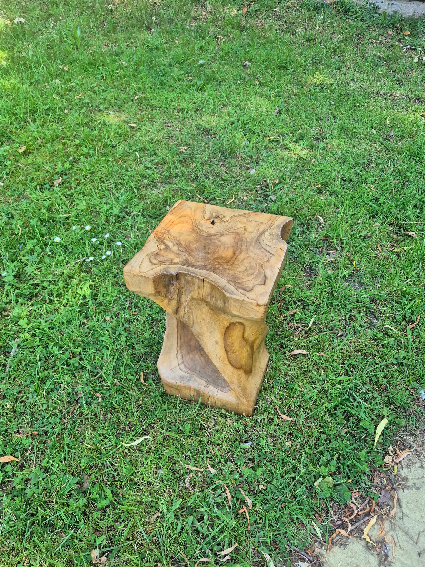 Teak Root Driftwood Twist Lamp Stand, Side Table, Bedside