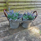 Metal flower pots, window sill pots, herb pots 