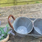Metal flower pots, window sill pots, herb pots 