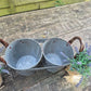 Metal flower pots, window sill pots, herb pots 