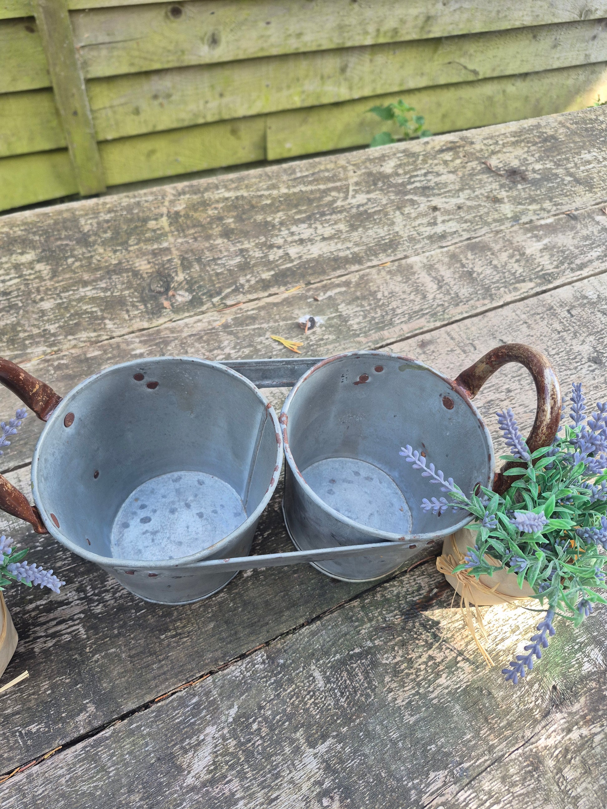 Metal flower pots, window sill pots, herb pots 