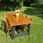 Solid Pine Rough Sawn Farmhouse Table, Stained and Oiled