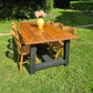 Solid Pine Rough Sawn Farmhouse Table, Stained and Oiled