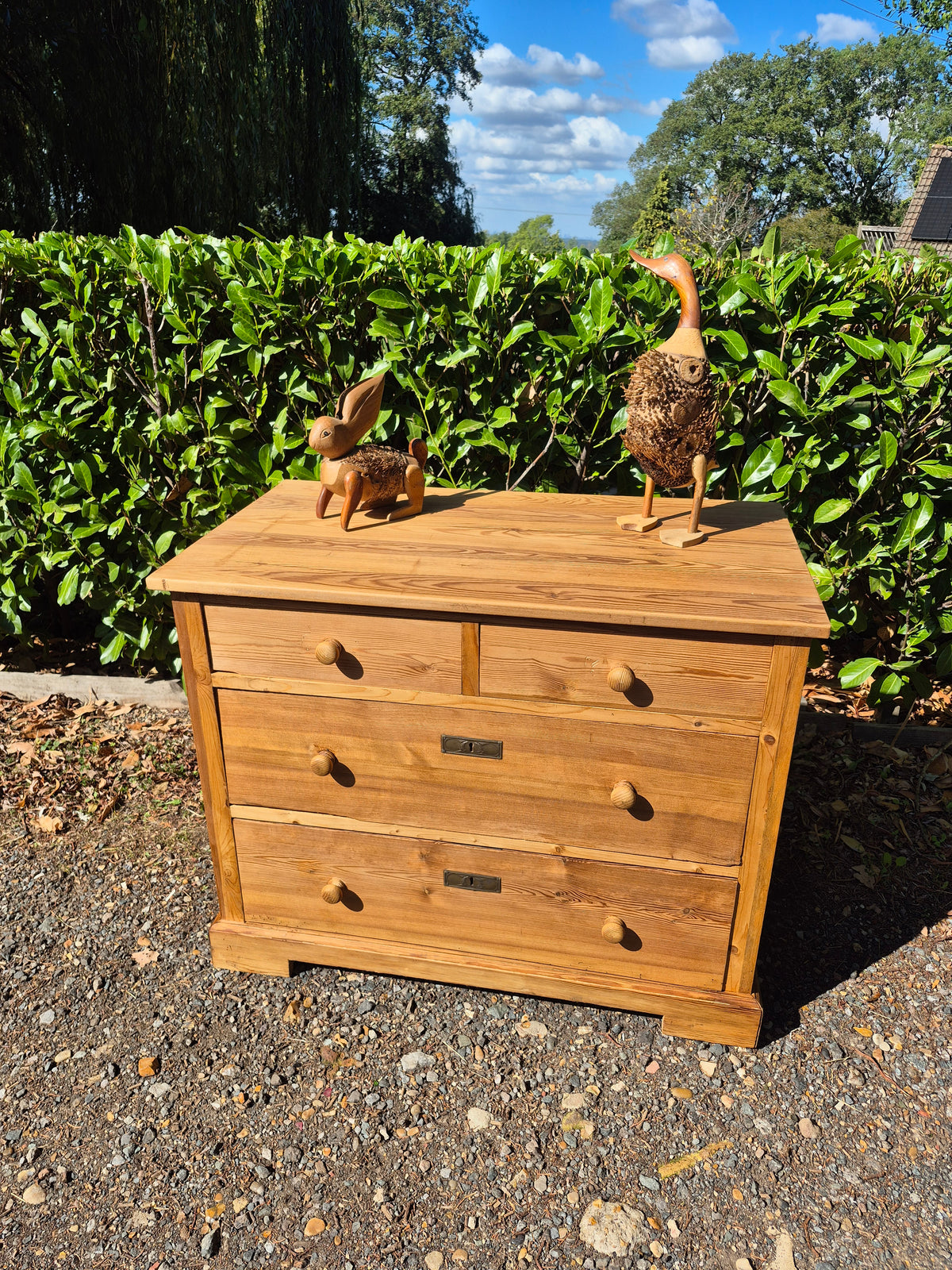 Antique Pitch Pine Chest of Drawers