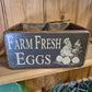Wooden Egg Box Free Range Eggs Kitchen Storage Box