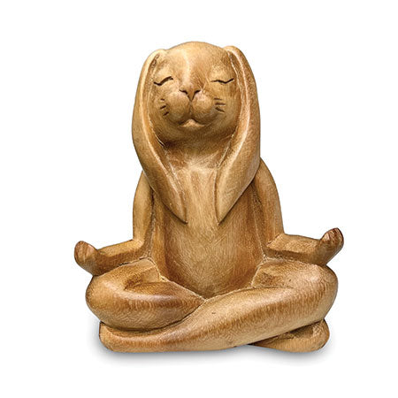 Wooden Yoga Bunny Lotus Pose