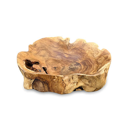 Wooden Fruit Bowl Decorative Bowl Low and 30cm Diameter 