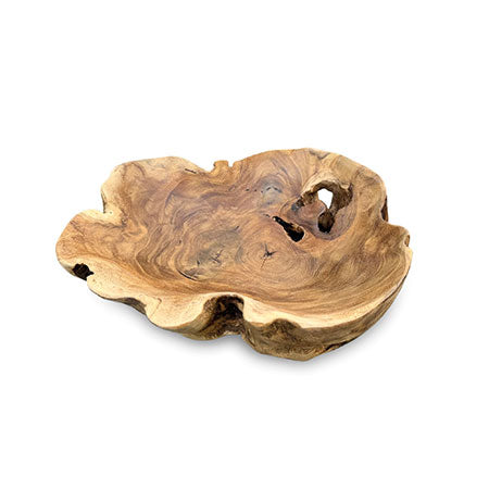 Wooden Fruit Bowl Decorative Bowl Low and 30cm Diameter 