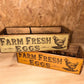 Wooden Egg Box Free Range Eggs Kitchen Storage Box, dozen eggs
