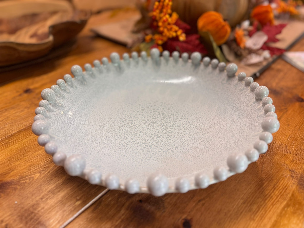 Large Grey Bobble Edged Bowl, Fruit Bowl, Decorative Bowl