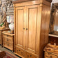 Antique Pine Wardrobe with Hanging Space and Drawers 