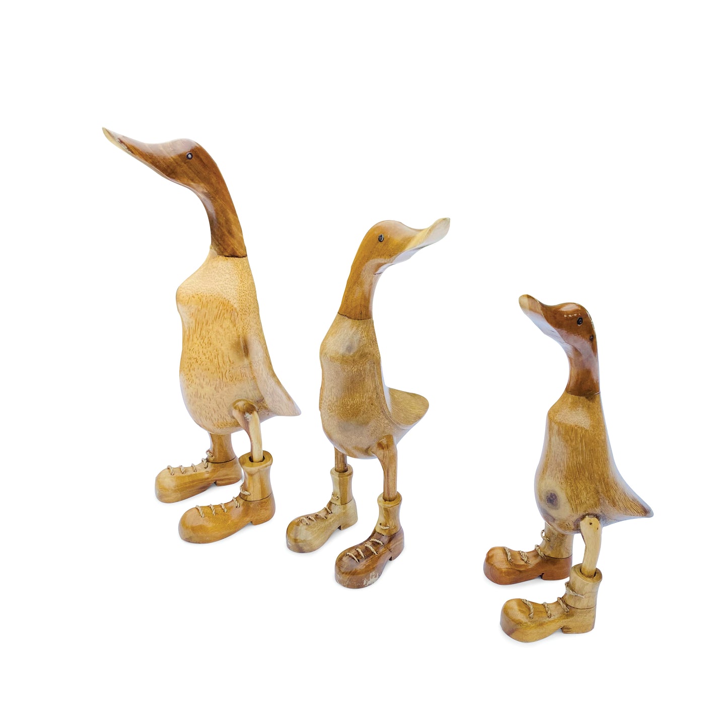 Wooden Ducks in Boots Wellies