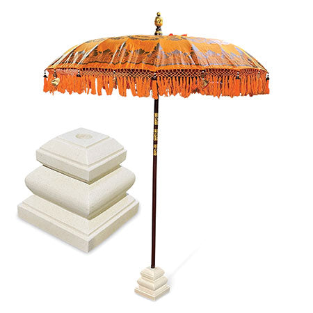 Garden Ceremonial Material Parasols Hand Made in Bali, Bases Also Available