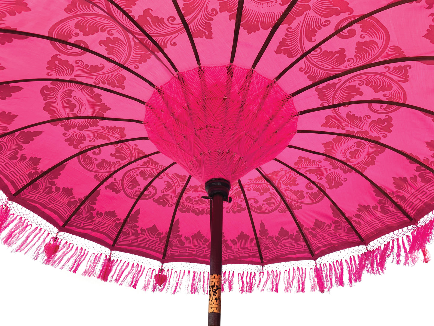 Garden Ceremonial Material Parasols Hand Made in Bali, Bases Also Available