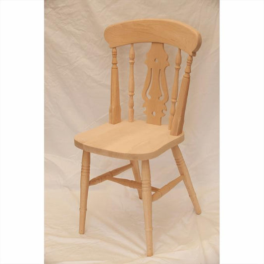 farmhouse fiddle chair unfinished 