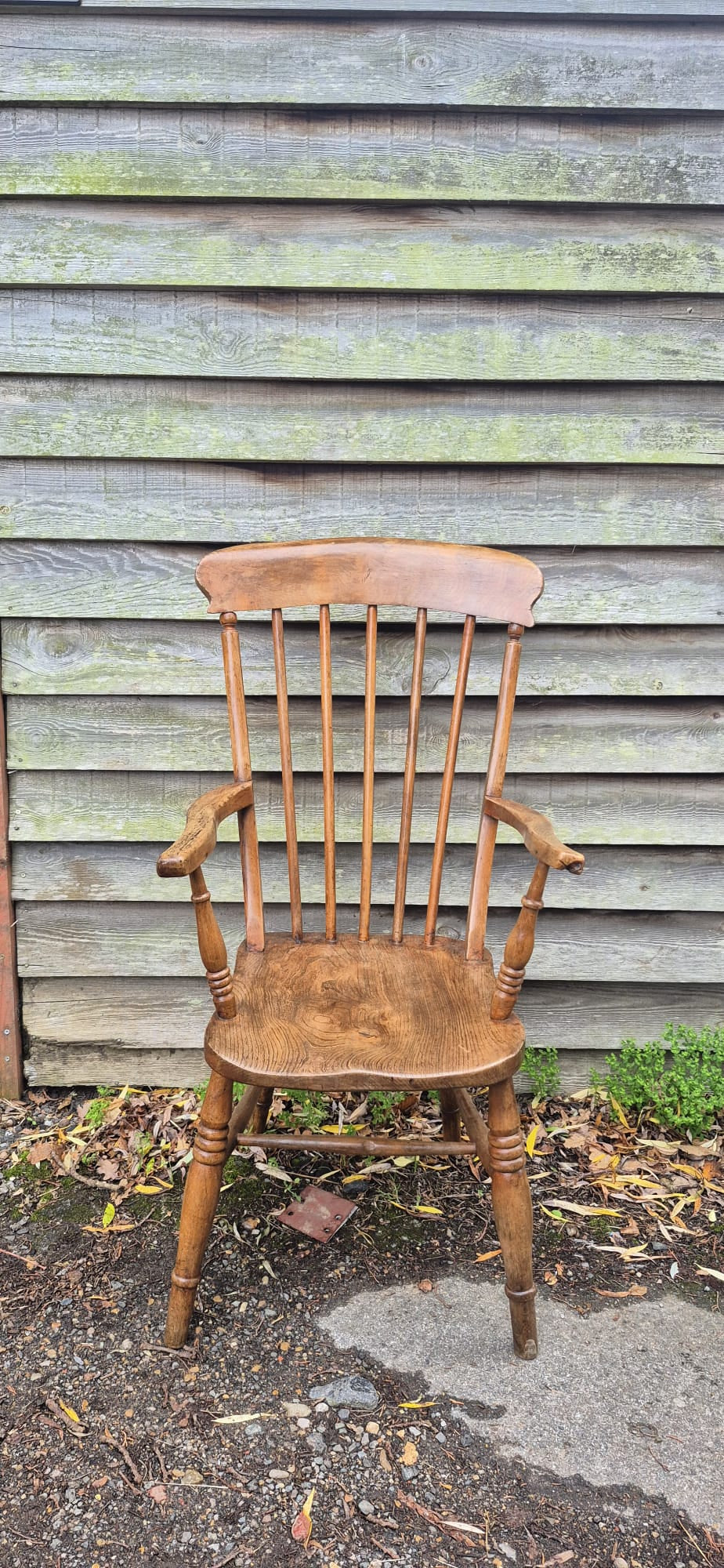 Antique Oak Grandad Chair Carver Armchair 