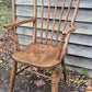 Antique Oak Grandad Chair Carver Armchair 