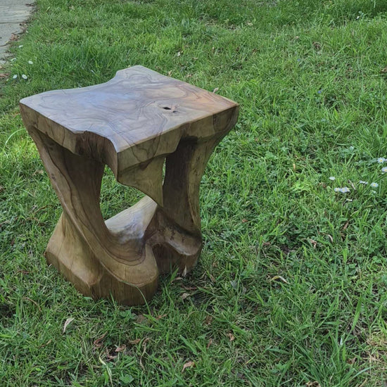 Teak Root Driftwood Twist Lamp Stand, Side Table, Bedside