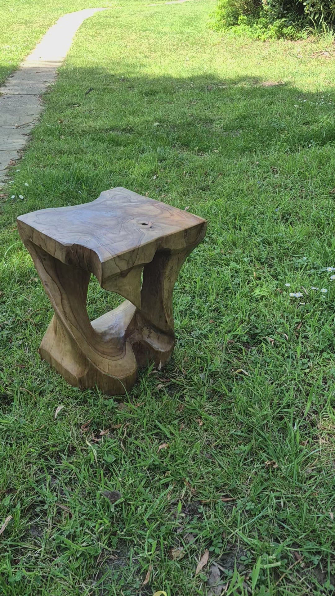 Teak Root Driftwood Twist Lamp Stand, Side Table, Bedside