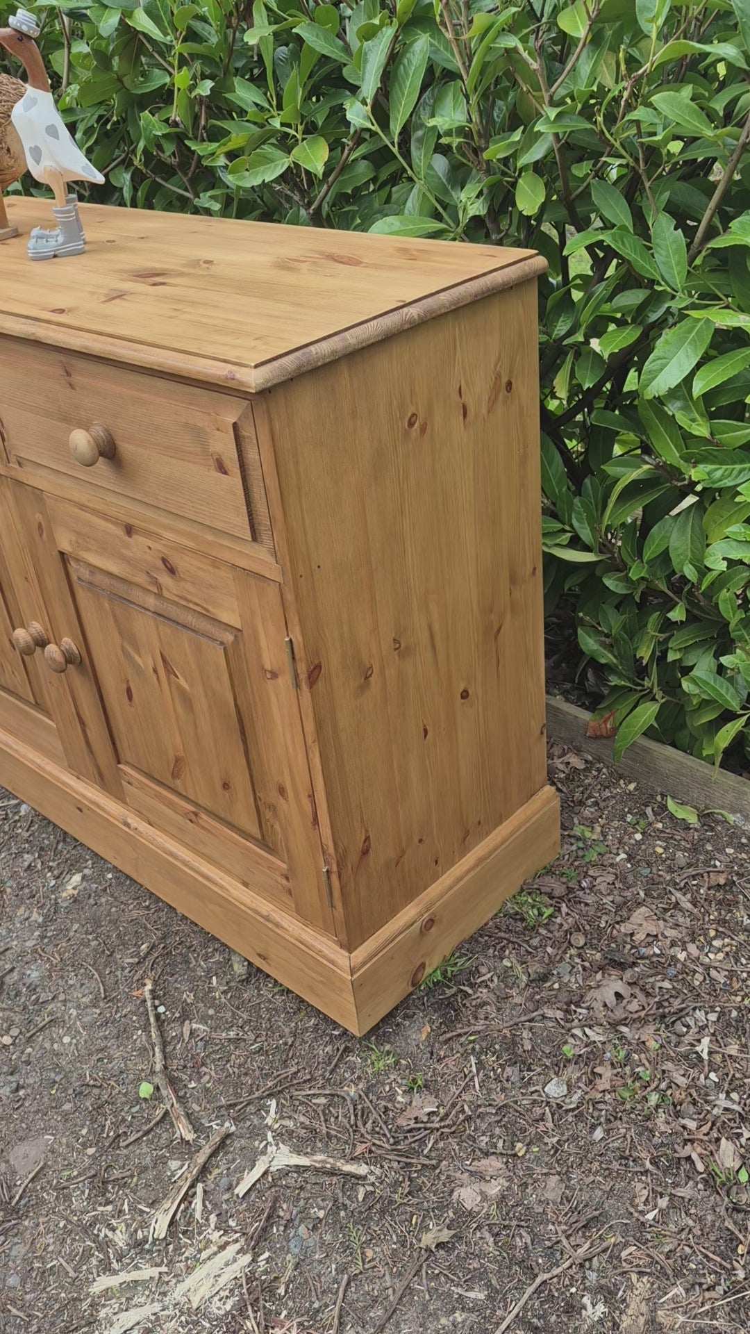 Pine Sideboard Dresser Base 2 Drawer 2 Door