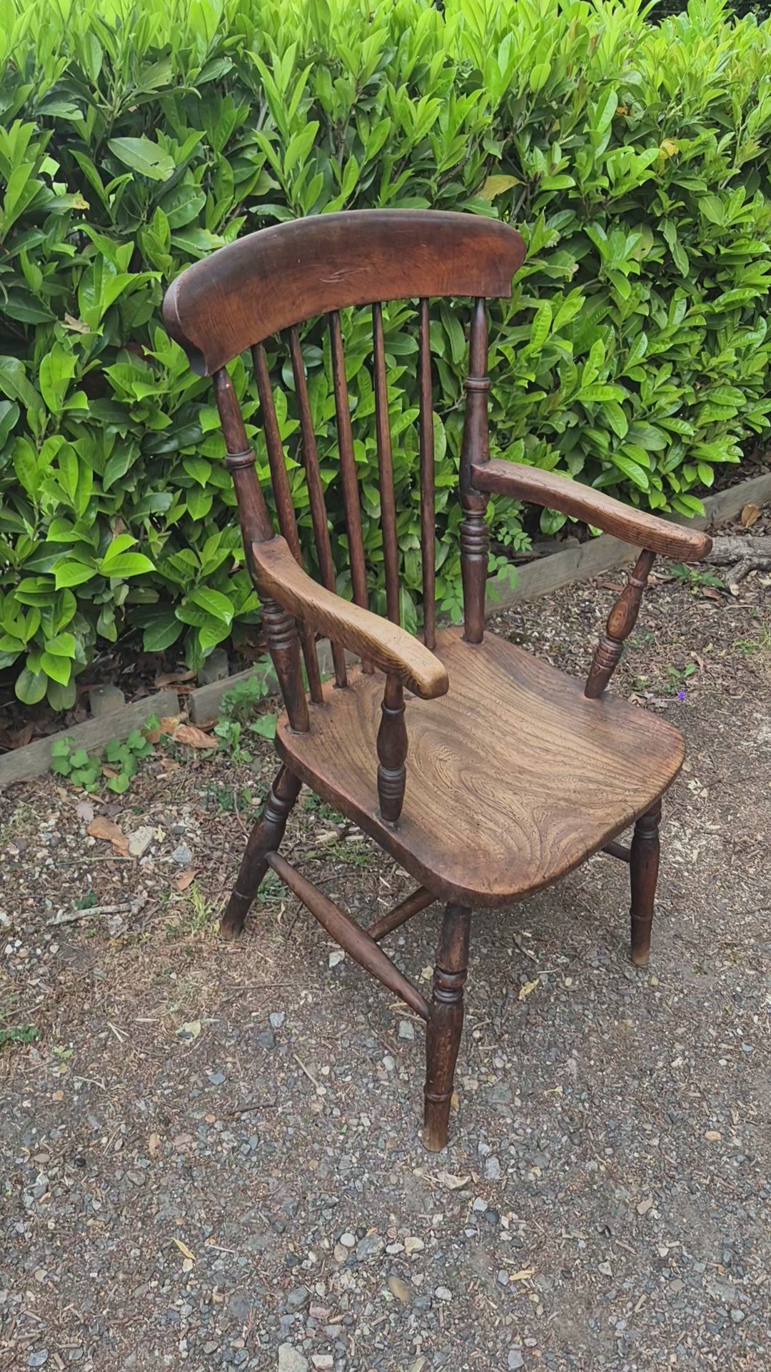 Antique High Back Grandad Carver Chair