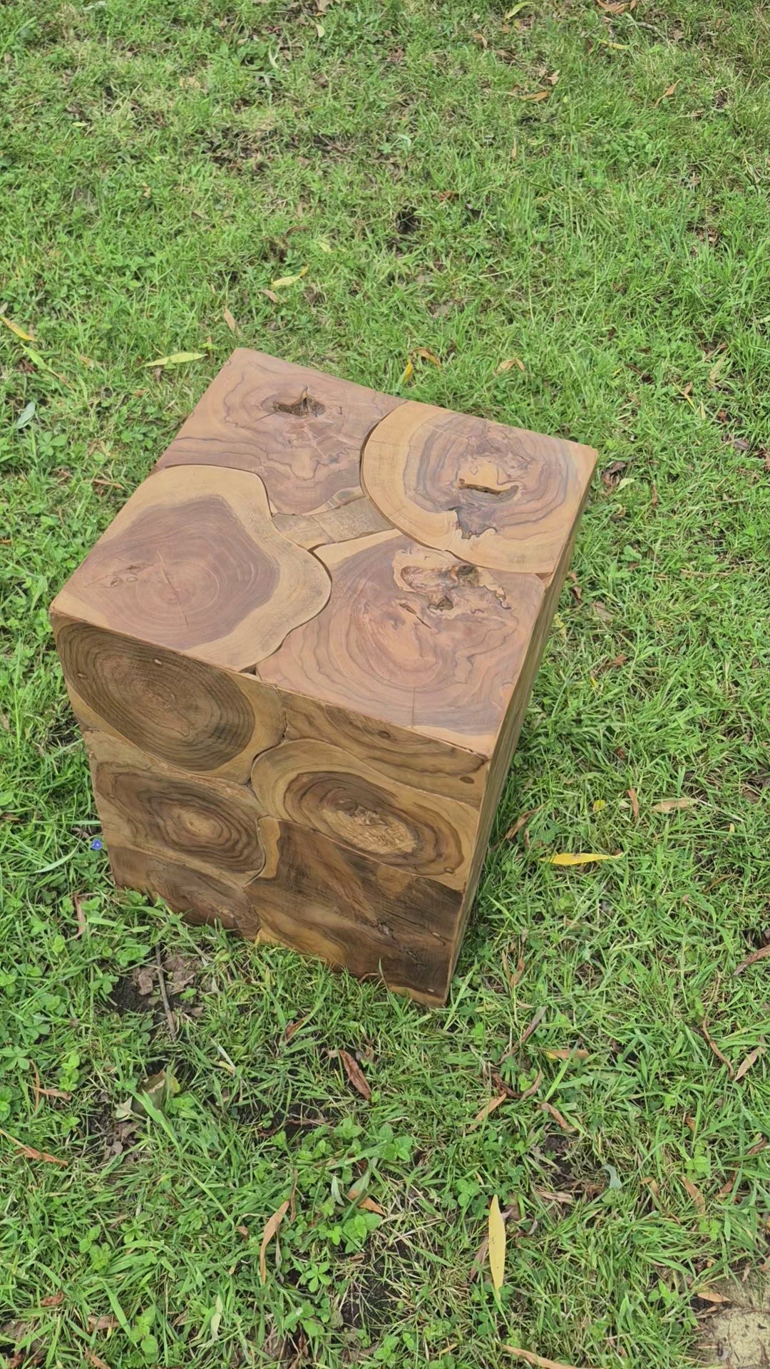 Root Block Column Side Lamp Table Stool