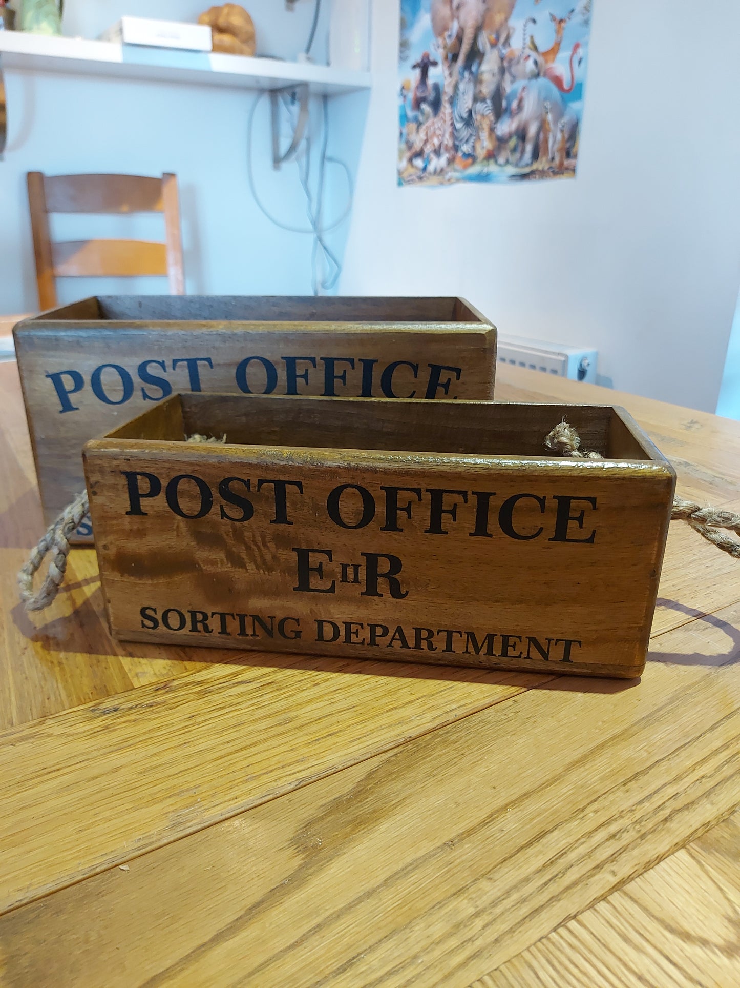 Vintage Style Wooden Post Office Box