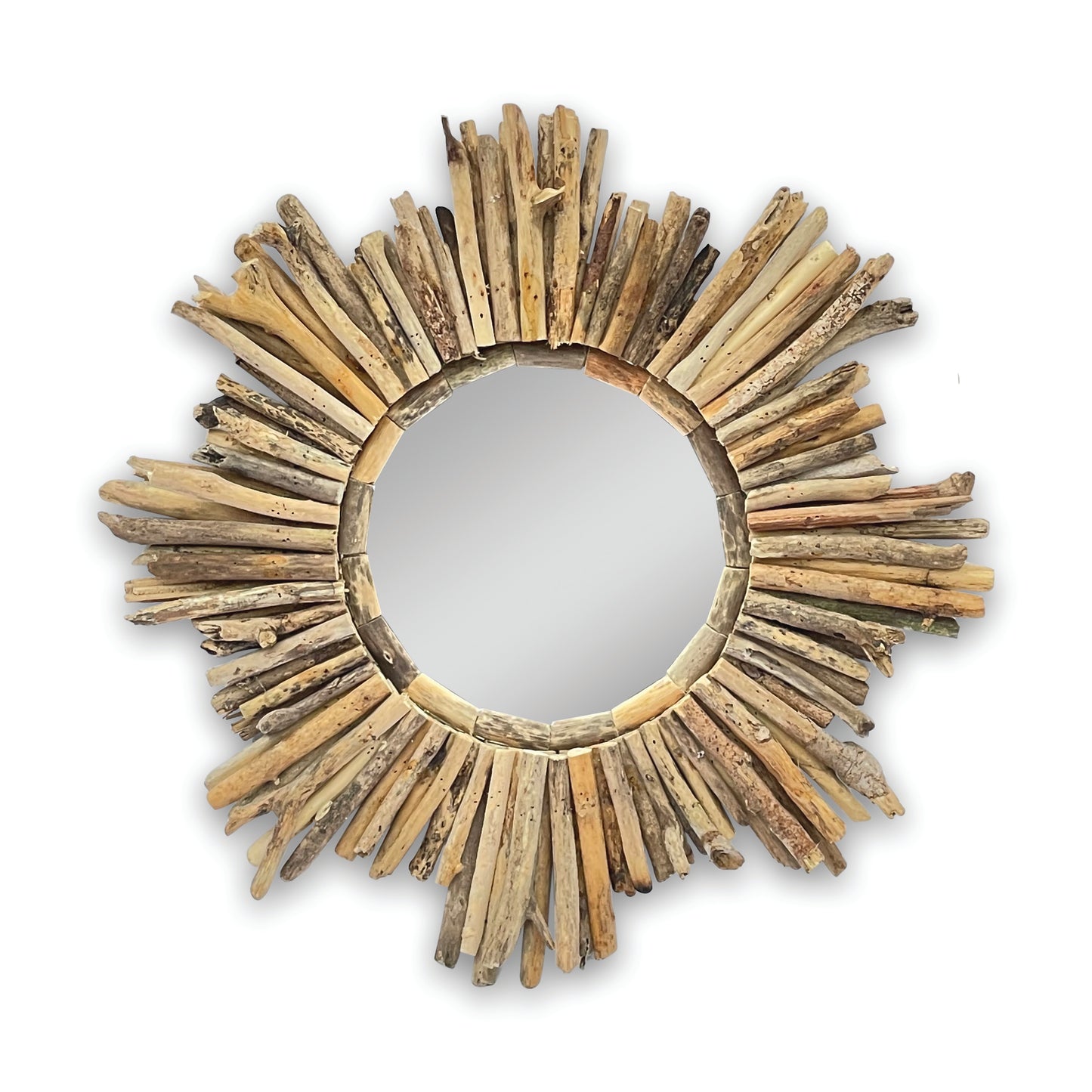 Driftwood Round Star Shaped Mirror 60cm Diameter