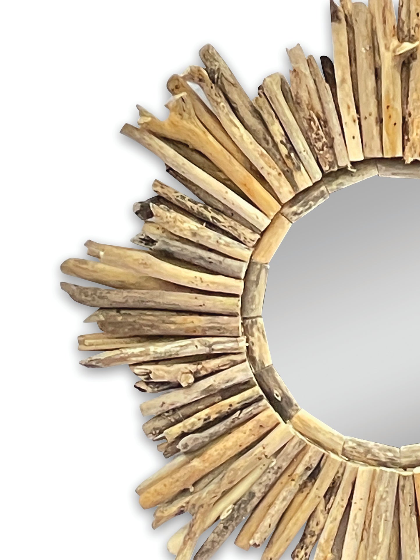 Driftwood Round Star Shaped Mirror 60cm Diameter