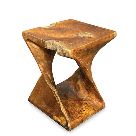 Teak Root Driftwood Twist Lamp Stand, Side Table, Bedside